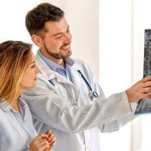 x-ray review with physician
