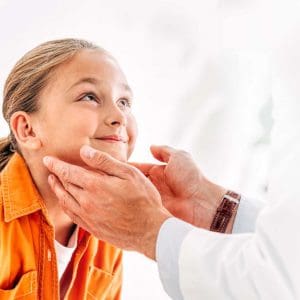 little girl and physician check-up